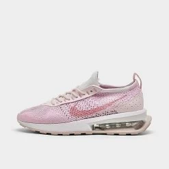 Women's Nike Air Max Flyknit Racer Casual Shoes White/Pearl Pink/Football Grey/Medium Soft Pink - FJ4577 100