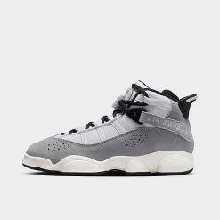 Nike Big Kids' Jordan 6 Rings Basketball Shoes Light Smoke Grey/Black/Sail/White - FJ4651 077