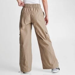 Women's Nike Oversized High-Waisted Woven Cargo Pants Khaki - FJ4934 247 -Nike Women Shop FJ4934 247 M4