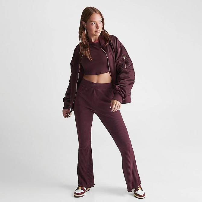 Women's Nike Sportswear Reversible Bomber Jacket Burgundy Crush/Cedar - FN3168 652 2 Women's Nike Sportswear Reversible Bomber Jacket Burgundy Crush/Cedar - FN3168 652 - Image 2