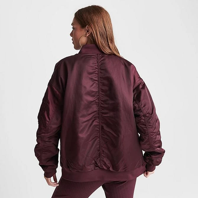 Women's Nike Sportswear Reversible Bomber Jacket Burgundy Crush/Cedar - FN3168 652 4 Women's Nike Sportswear Reversible Bomber Jacket Burgundy Crush/Cedar - FN3168 652 - Image 4