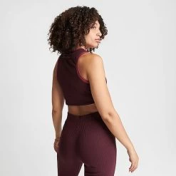 Women's Nike Sportswear Essentials Ribbed Cropped Tank Top Burgundy Crush - FN3170 652 9 Women's Nike Sportswear Essentials Ribbed Cropped Tank Top Burgundy Crush - FN3170 652 -Nike Women Shop FN3170 652 M4