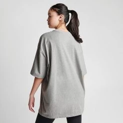 Women's Nike Sportswear Essentials Oversized Dunk T-Shirt Dark Grey Heather - FN4332 063 -Nike Women Shop FN4332 063 M4