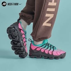 Women's Nike Air VaporMax Plus Running Shoes Pink Blast/Black/Clear Jade - FN7175 630