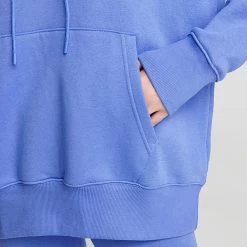 Women's Nike Sportswear Swoosh Life Oversized Fleece Pullover Hoodie Polar Ice - FN7698 450 -Nike Women Shop FN7698 450 M6