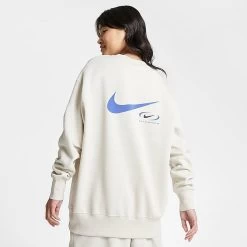 Women's Nike Sportswear Swoosh Life Phoenix Fleece Oversized Crewneck Sweatshirt Light Orewood Brown - FN7703 104 9 Women's Nike Sportswear Swoosh Life Phoenix Fleece Oversized Crewneck Sweatshirt Light Orewood Brown - FN7703 104 -Nike Women Shop FN7703 104 M4