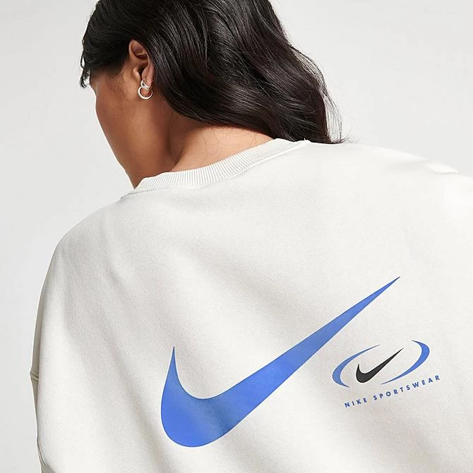 Women's Nike Sportswear Swoosh Life Phoenix Fleece Oversized Crewneck Sweatshirt Light Orewood Brown - FN7703 104 6 Women's Nike Sportswear Swoosh Life Phoenix Fleece Oversized Crewneck Sweatshirt Light Orewood Brown - FN7703 104 - Image 6
