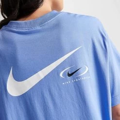 Women's Nike Sportswear Swoosh Life Graphic T-Shirt Polar Ice - FN7722 450 -Nike Women Shop FN7722 450 M6