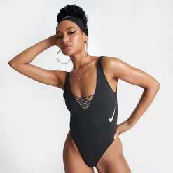 Women's Nike U-Back One Piece Sneakerkini Black - NESSC254 001