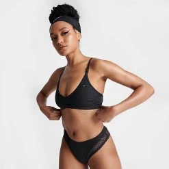 Women's Nike Swim Mesh Top Black - NESSD256 001