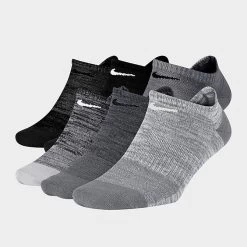 Women's Nike Everyday Lightweight No-Show Training Socks (6-Pack) Black/Grey/White - SX7573 911